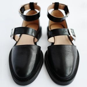 Black Leather Sandals